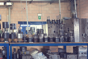 Injection moulds are registered and stocked on  specific shelves. We carry out routine maintenance on them.